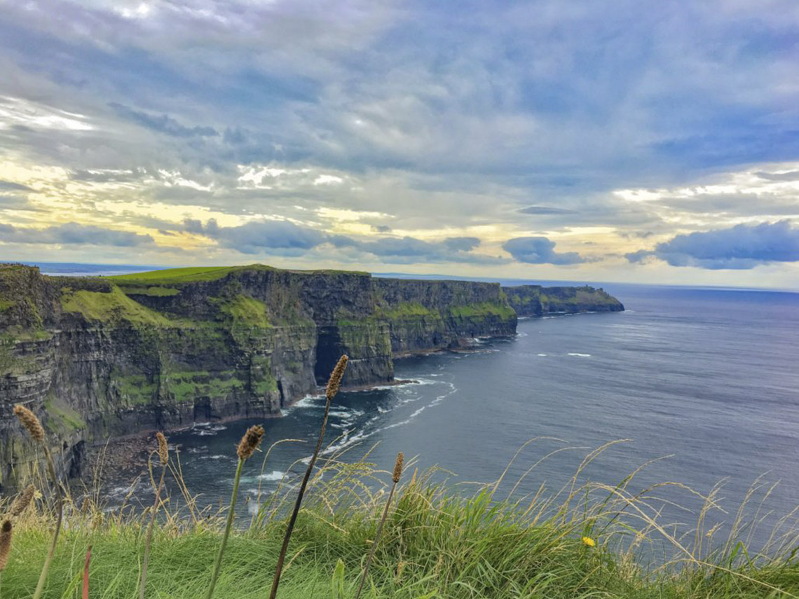 A view of the cliffs from above.