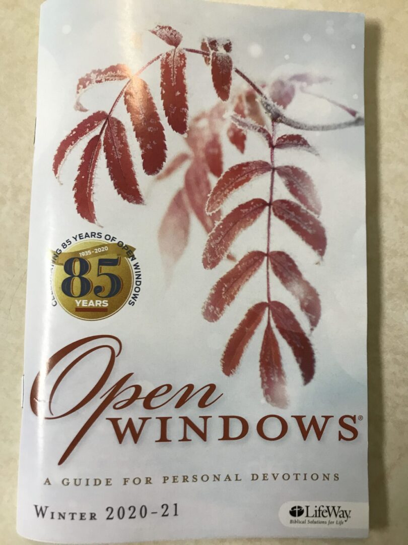 A book cover with an image of leaves.