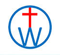A blue circle with a red cross in the middle.